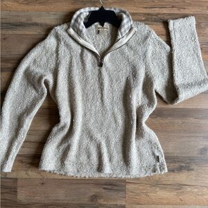 Woolrich Cream Cowl Neck Sweater Plush Comfort